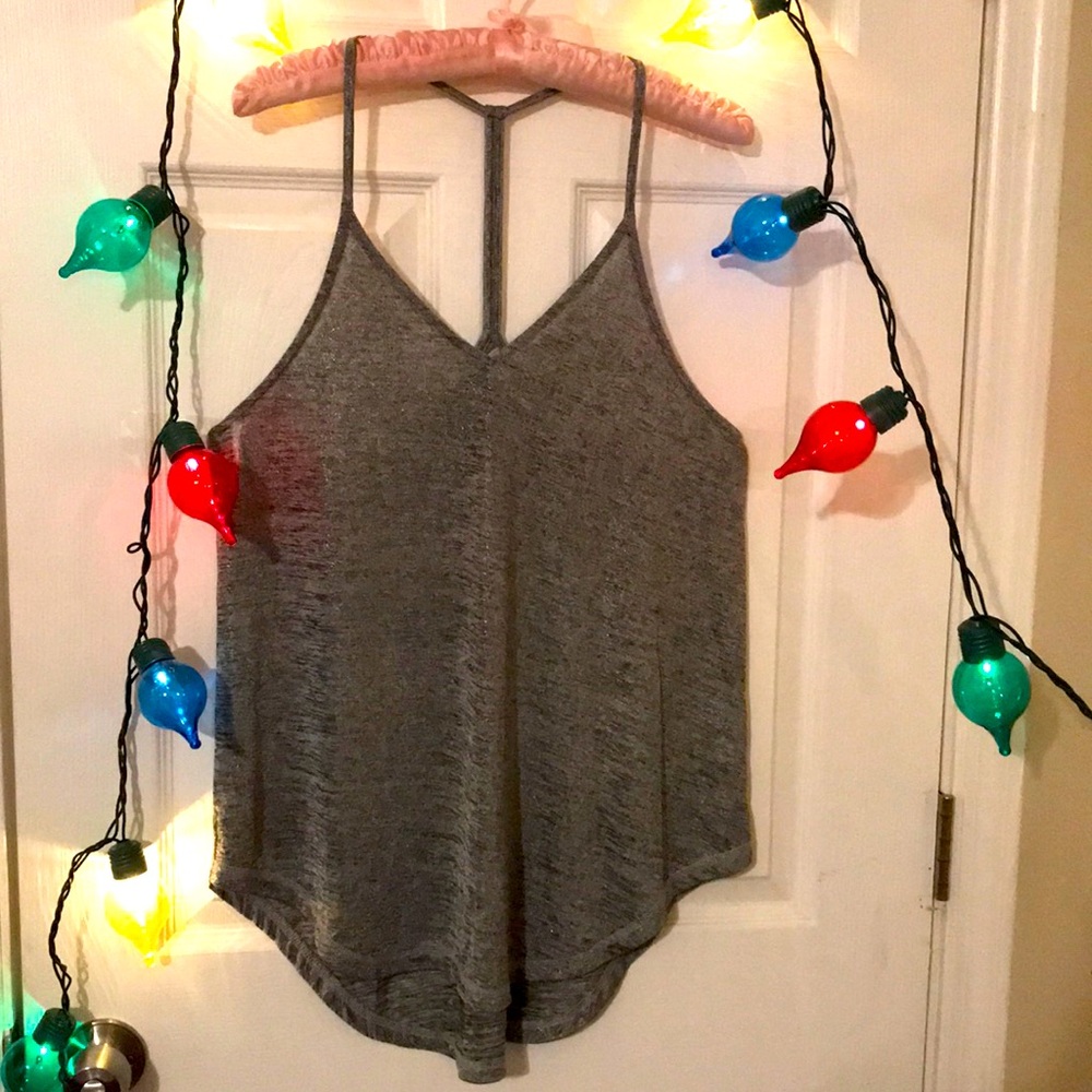 Glittery Silver Tank